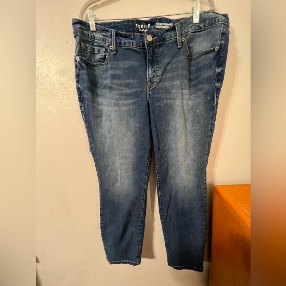 Torrid Jeans Women’s 18 Perfect Skinny Ankle Vintage Stretch Denim Mid Rise